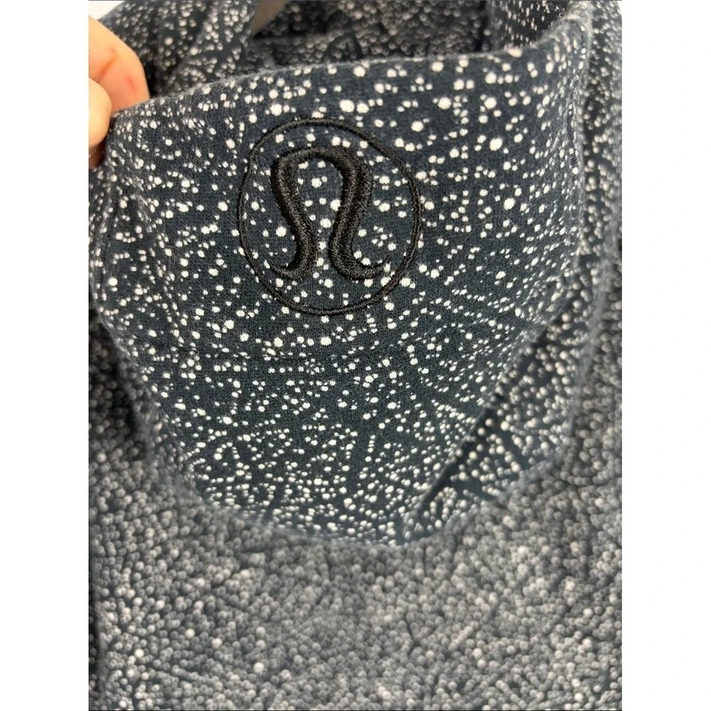 Lululemon Scuba Hoodie 4 Night View White Black Cotton Fleece Full Zip